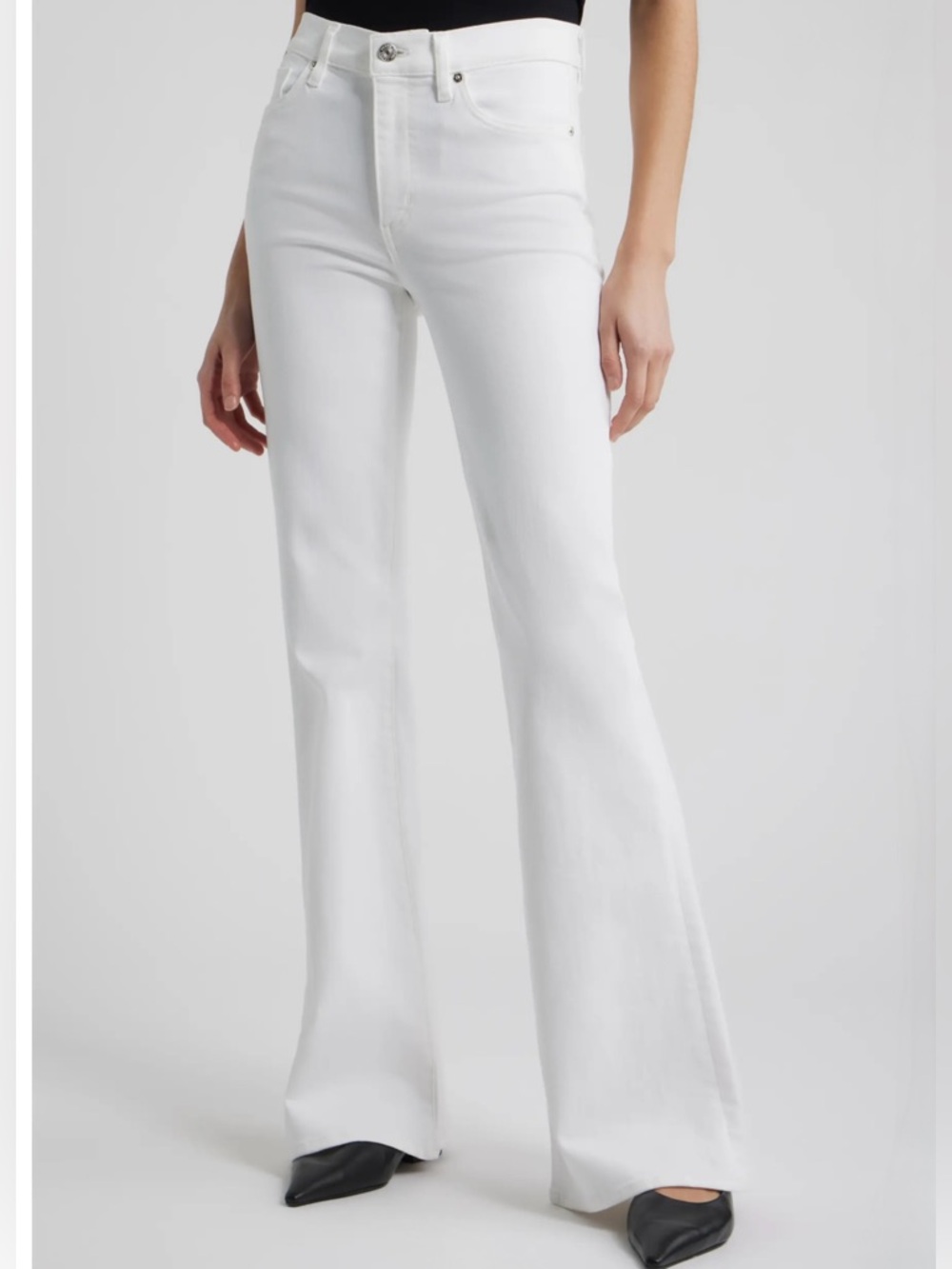 Frame Denim Le high Flare white jeans